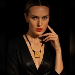 White Baltic Amber Pendant Necklace Multicolor Natural Beads Rare Earth-Tone Gem